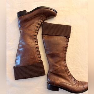 🌰Cole Haan Brown Leather Lace Up Boots size 9B